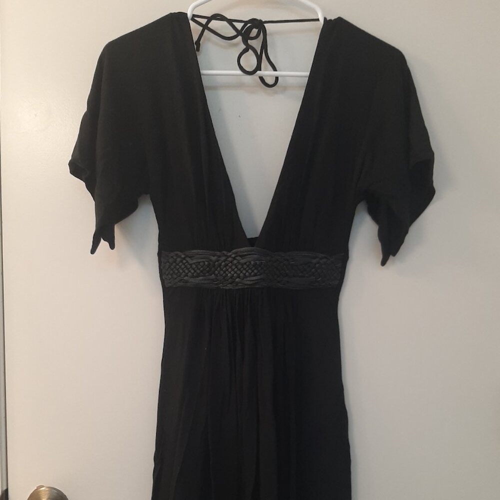 Sky Dress (XS - Black with Leather Belt)